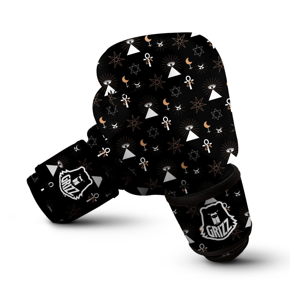 Eye Of Horus Egypt Print Pattern Boxing Gloves-grizzshop
