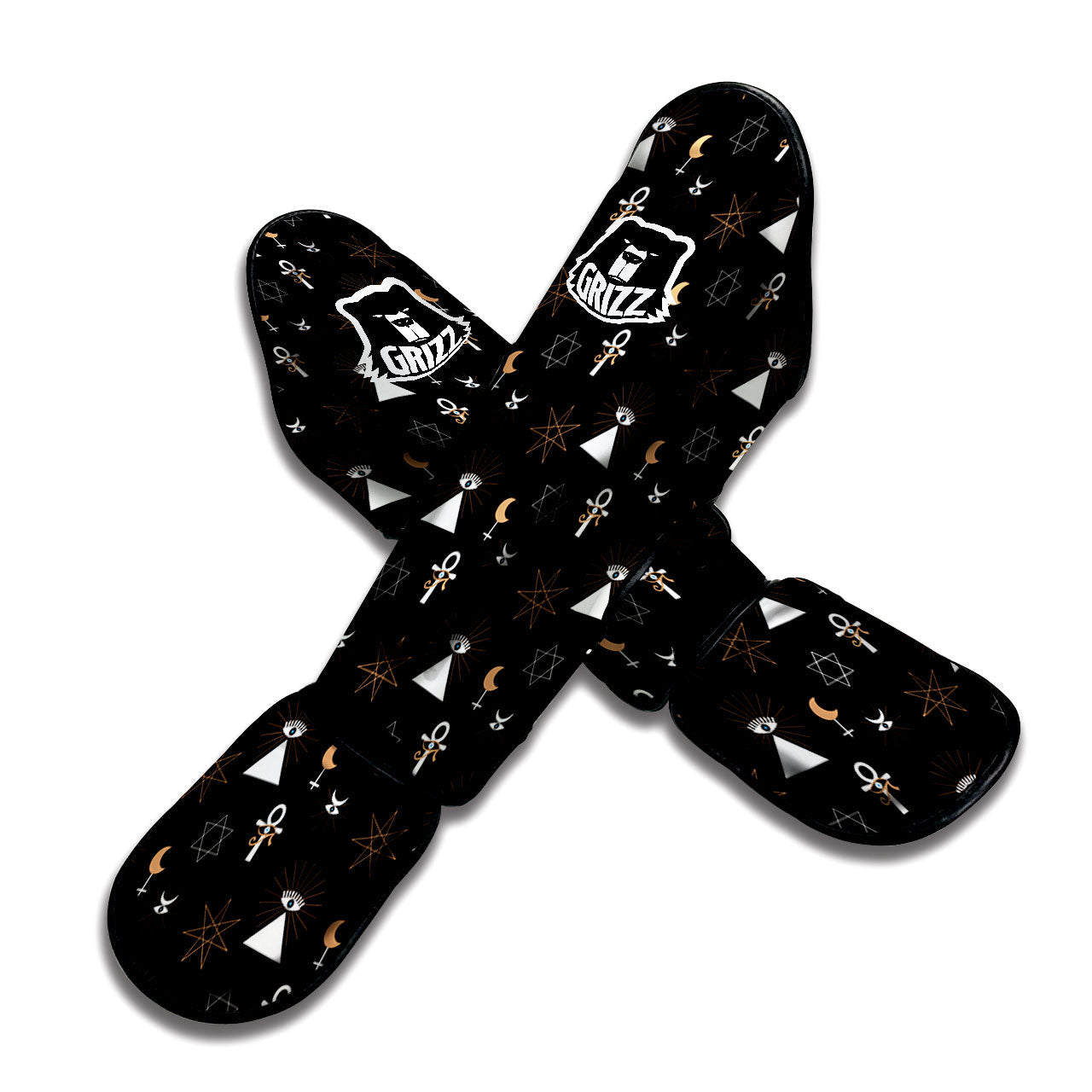 Eye Of Horus Egypt Print Pattern Muay Thai Shin Guards-grizzshop