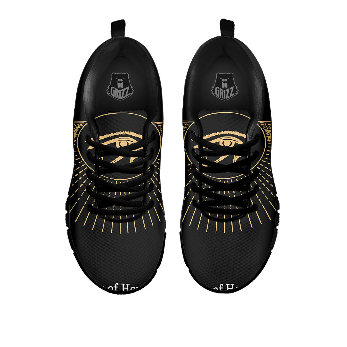 Eye Of Horus Egyptian Print Black Sneaker-grizzshop