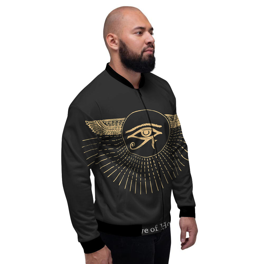 Eye Of Horus Egyptian Print Men's Bomber Jacket-grizzshop