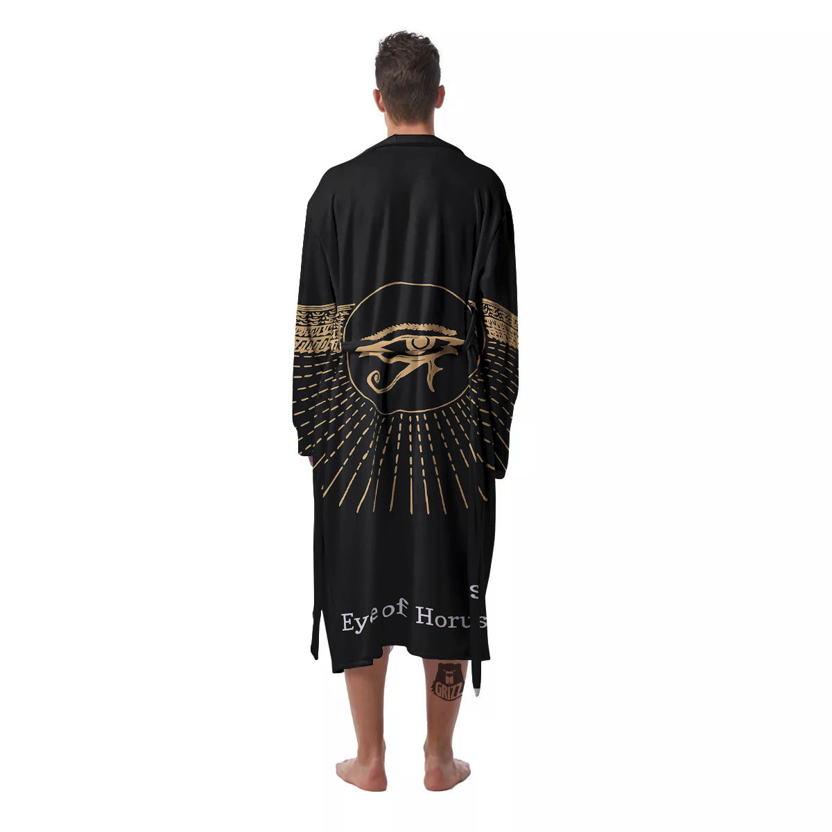 Eye Of Horus Egyptian Print Men's Robe-grizzshop