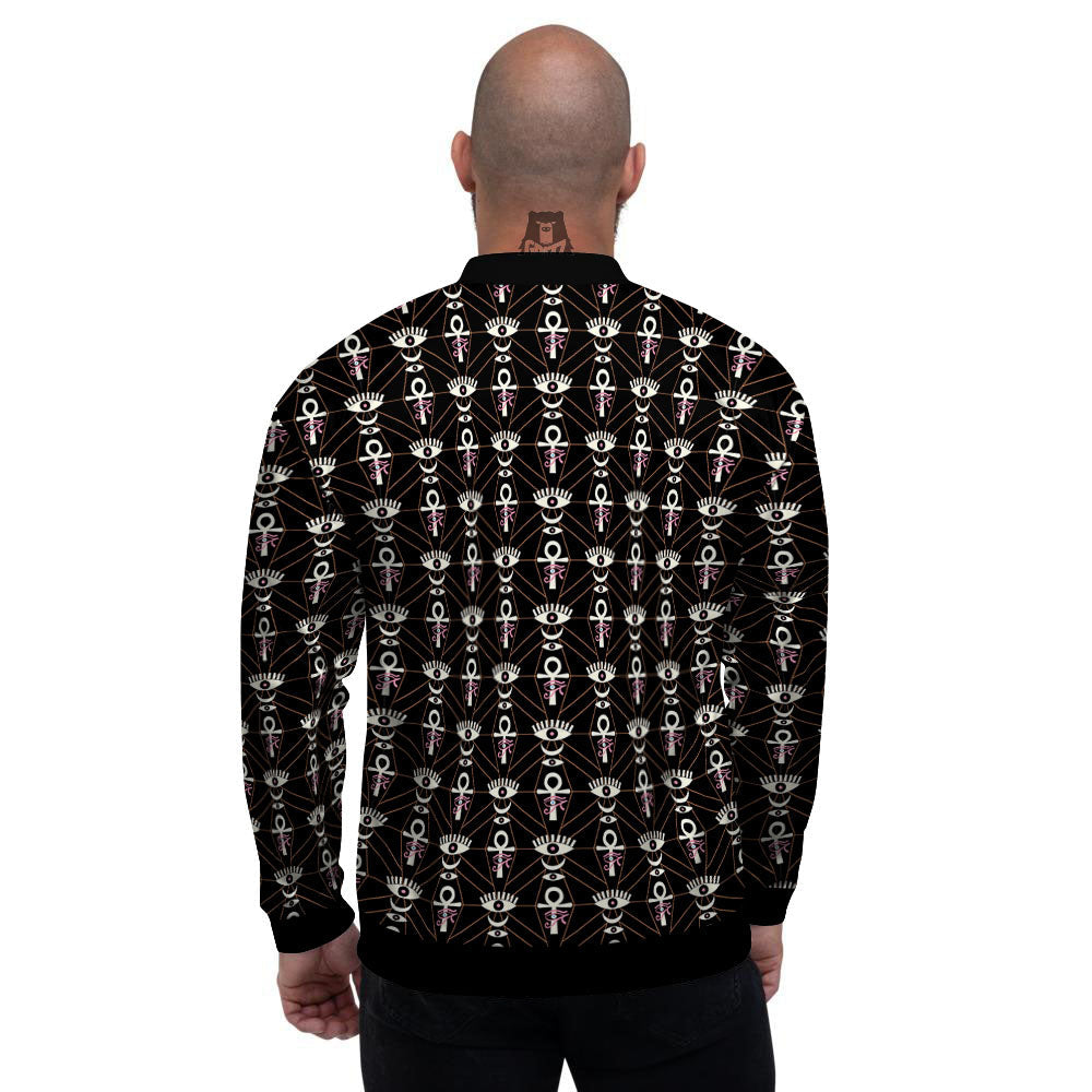 Eye Of Horus Egyptian Print Pattern Men's Bomber Jacket-grizzshop