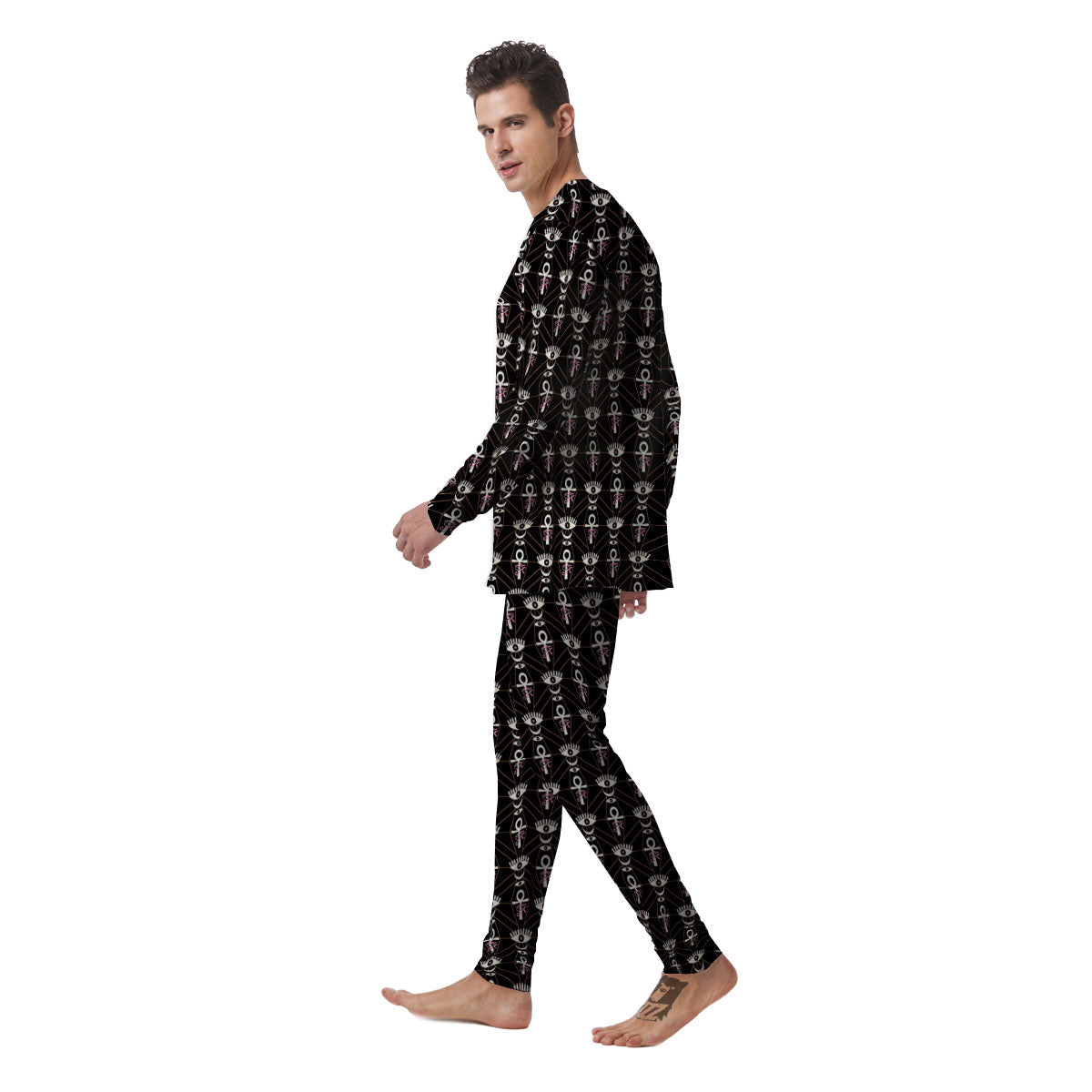 Eye Of Horus Egyptian Print Pattern Men's Pajamas-grizzshop