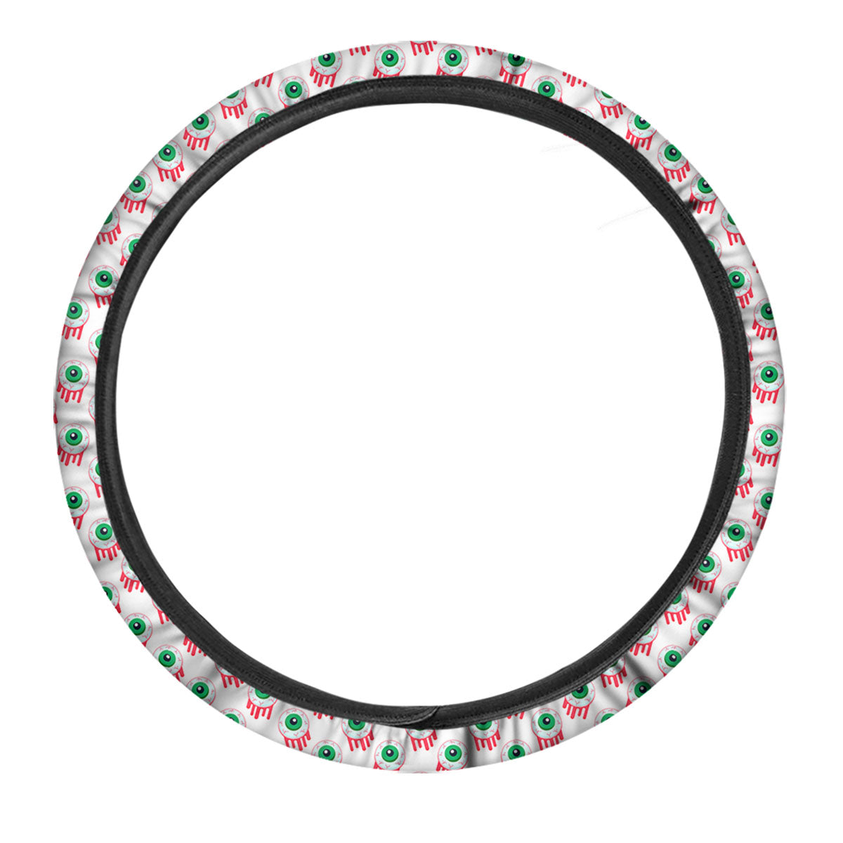Eyeball Bloody Print Pattern Car Steering Wheel Cover-grizzshop