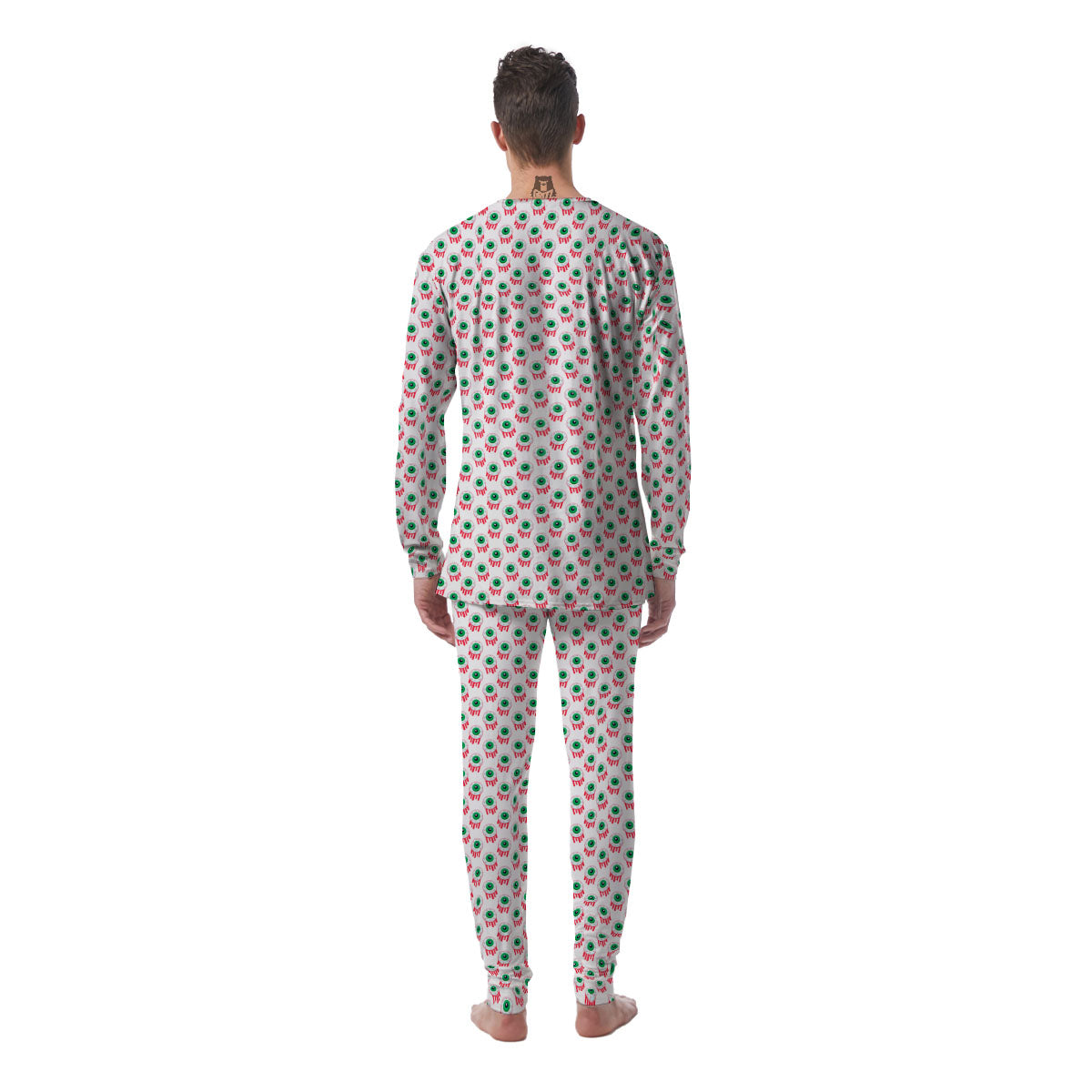 Eyeball Bloody Print Pattern Men's Pajamas-grizzshop