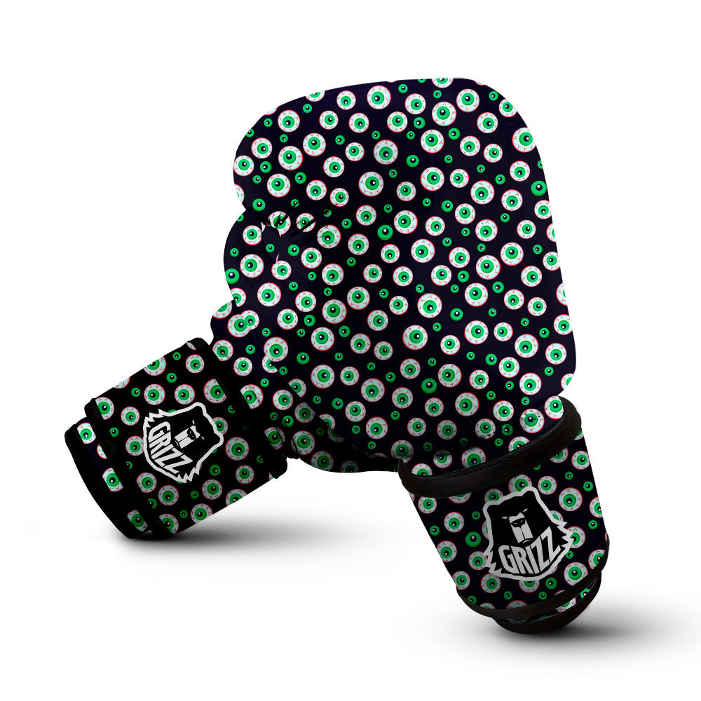 Eyeball Creepy Print Pattern Boxing Gloves-grizzshop