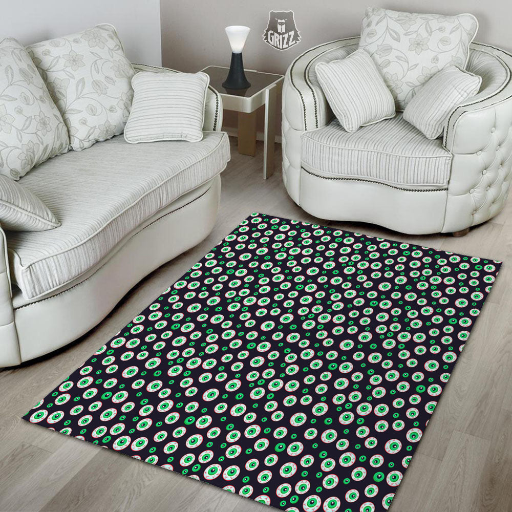 Eyeball Creepy Print Pattern Floor Mat-grizzshop