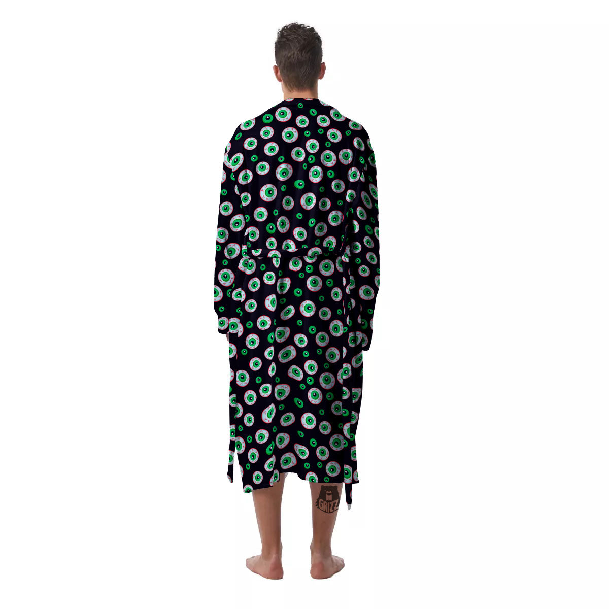 Eyeball Creepy Print Pattern Men's Robe-grizzshop