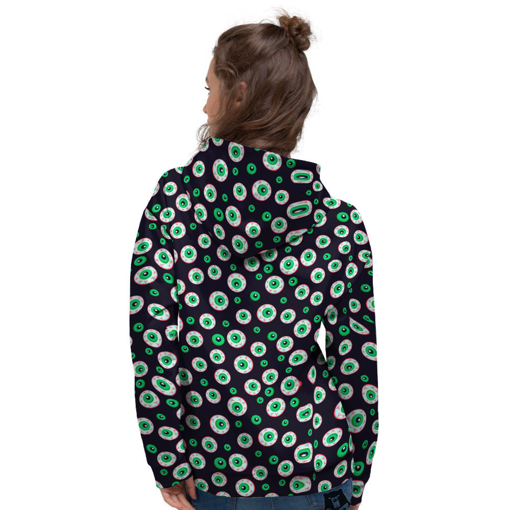 Eyeball Creepy Print Pattern Women's Hoodie-grizzshop