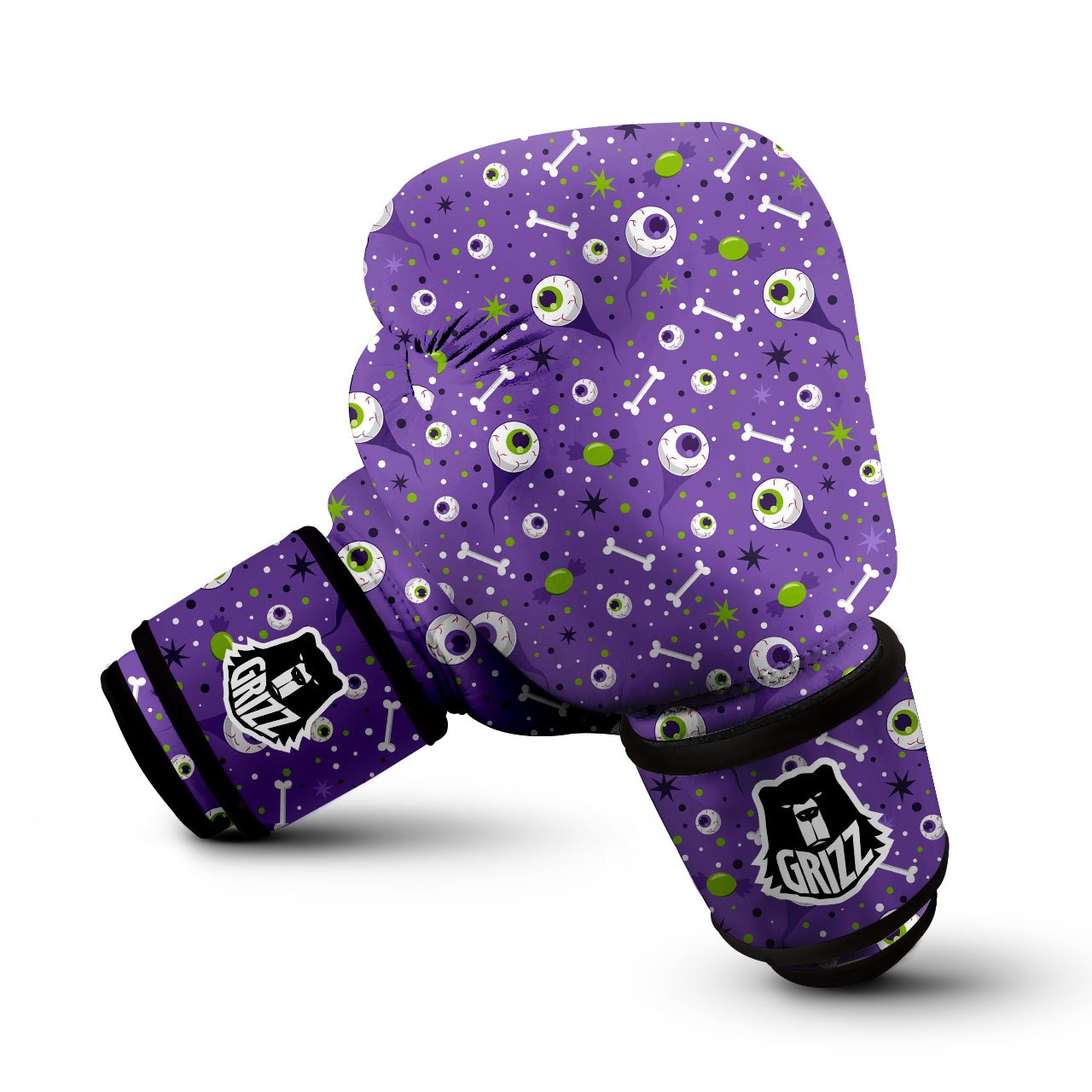 Eyeball Halloween Print Pattern Boxing Gloves-grizzshop