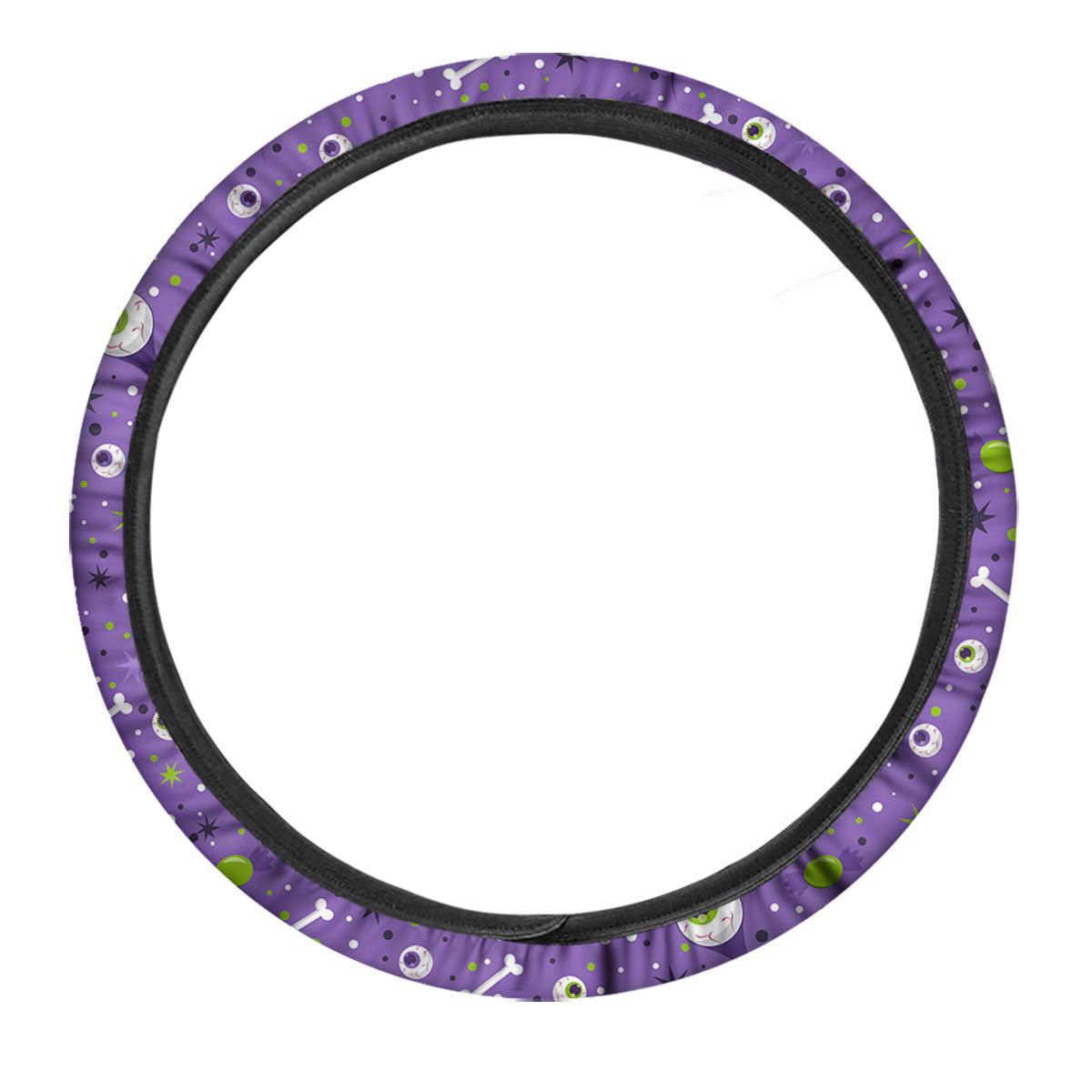 Eyeball Halloween Print Pattern Car Steering Wheel Cover-grizzshop