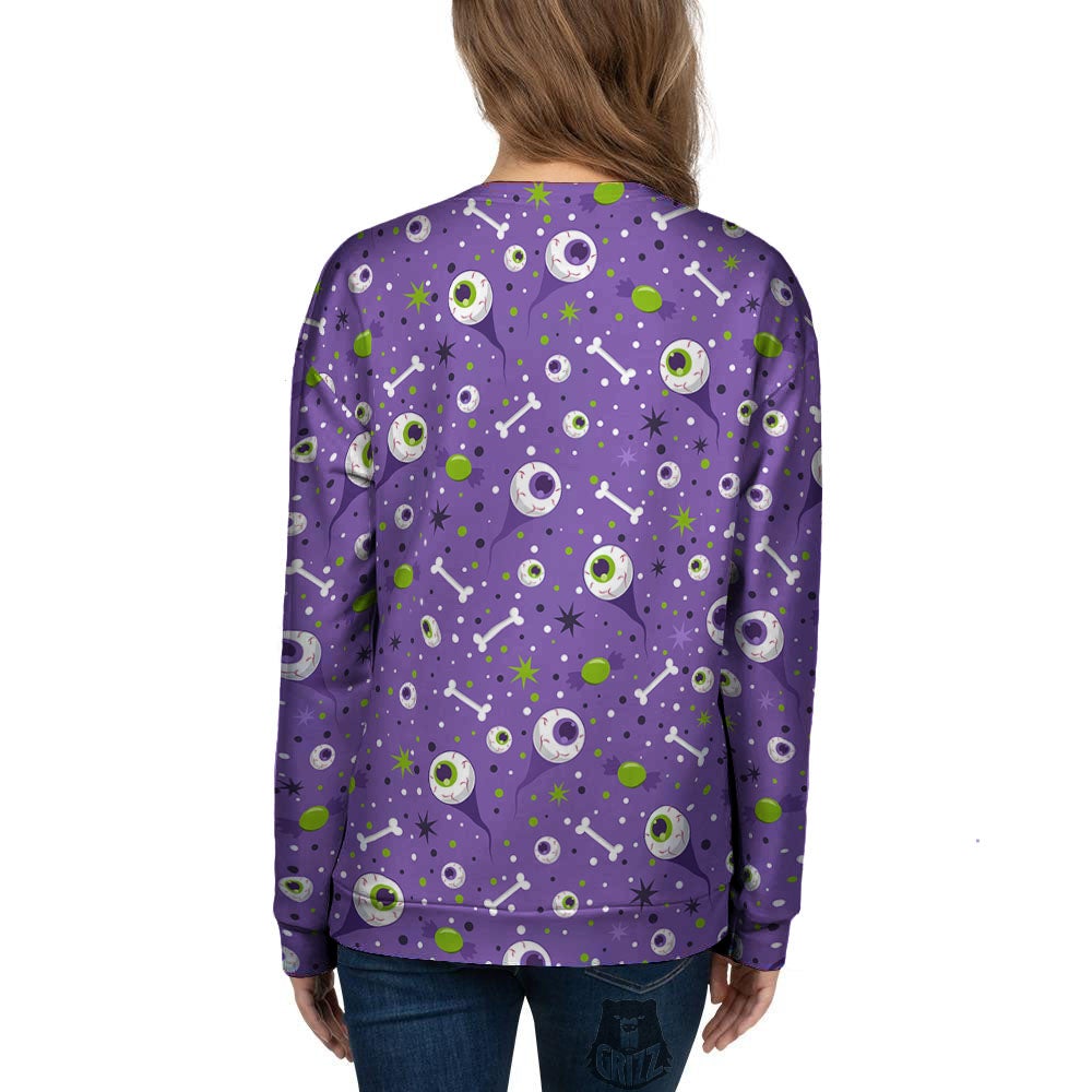 Eyeball Halloween Print Pattern Women's Sweatshirt-grizzshop