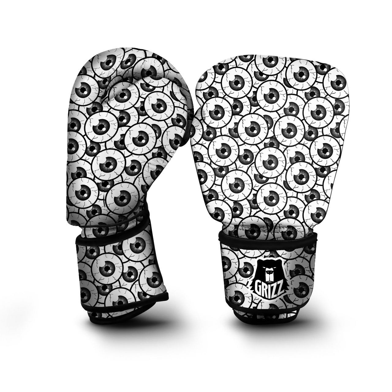 Eyeball Print Pattern Boxing Gloves-grizzshop