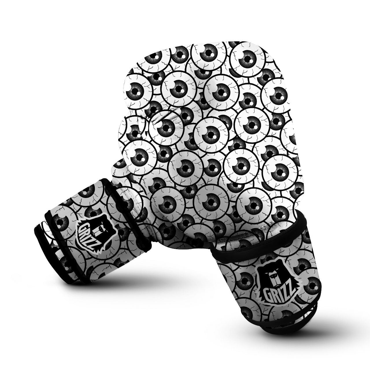 Eyeball Print Pattern Boxing Gloves-grizzshop