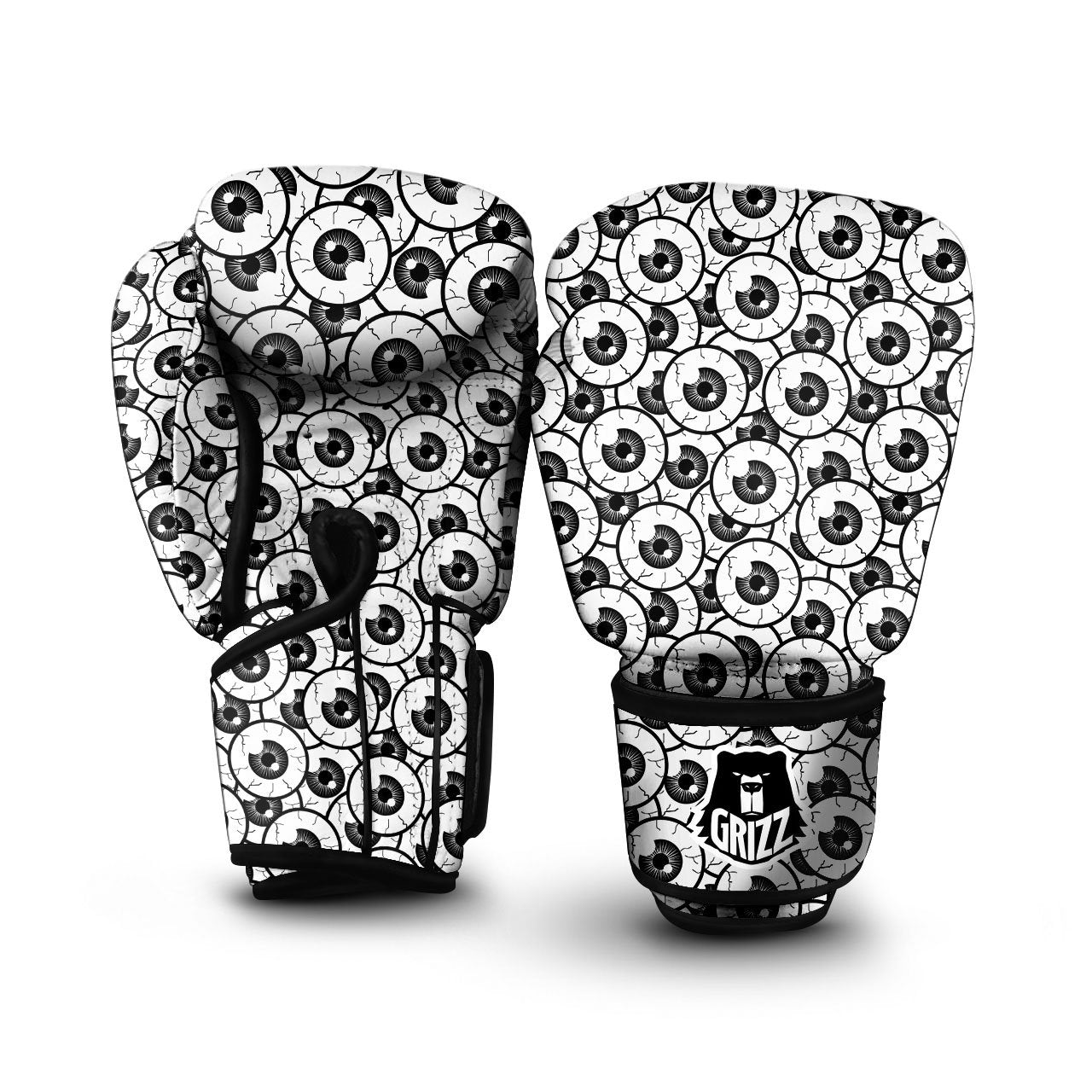 Eyeball Print Pattern Boxing Gloves-grizzshop