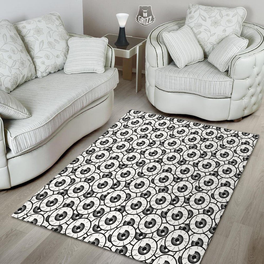Eyeball Print Pattern Floor Mat-grizzshop