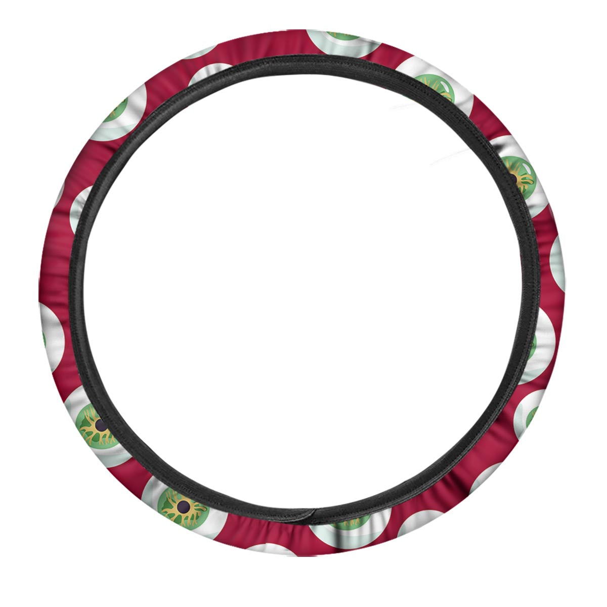Eyeball Scary Red Print Pattern Car Steering Wheel Cover-grizzshop