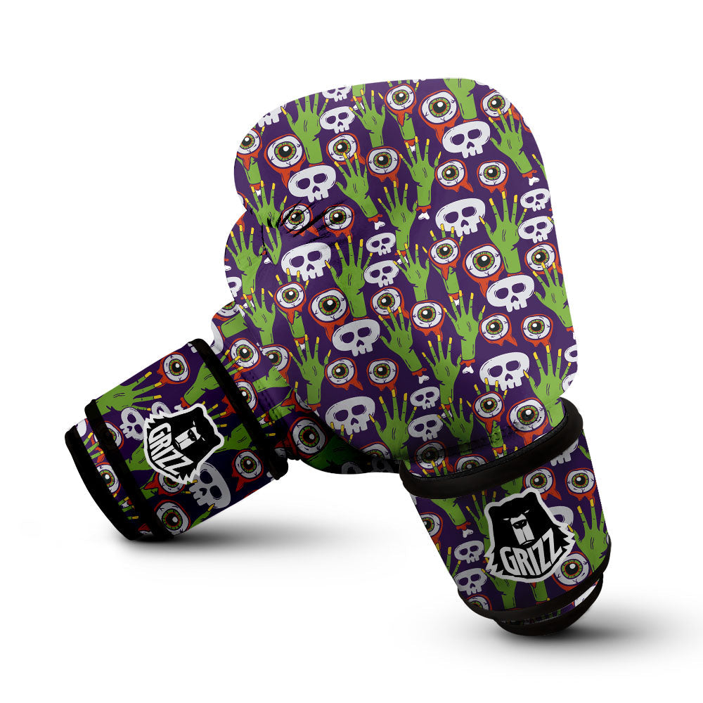 Eyeball Zombie Print Pattern Boxing Gloves-grizzshop