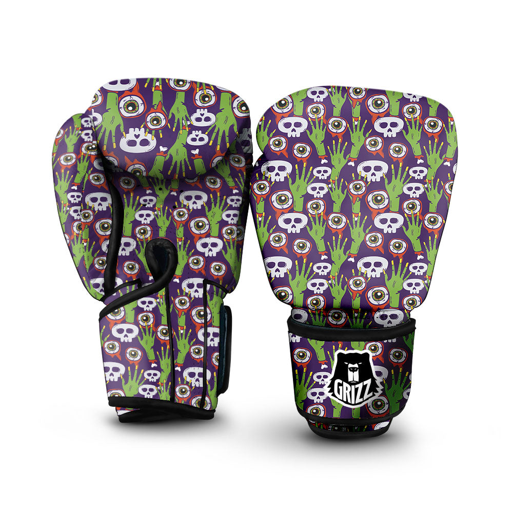 Eyeball Zombie Print Pattern Boxing Gloves-grizzshop