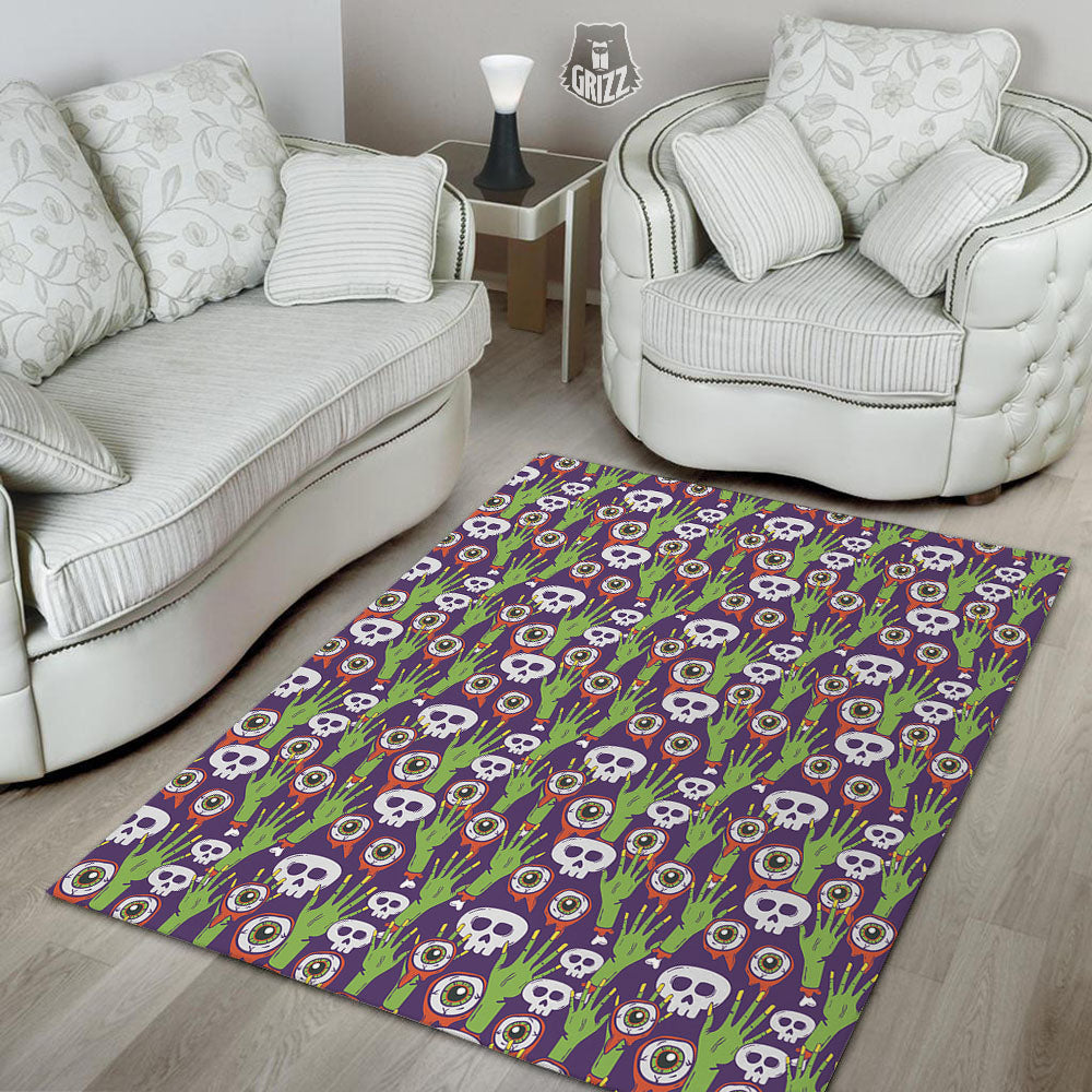 Eyeball Zombie Print Pattern Floor Mat-grizzshop