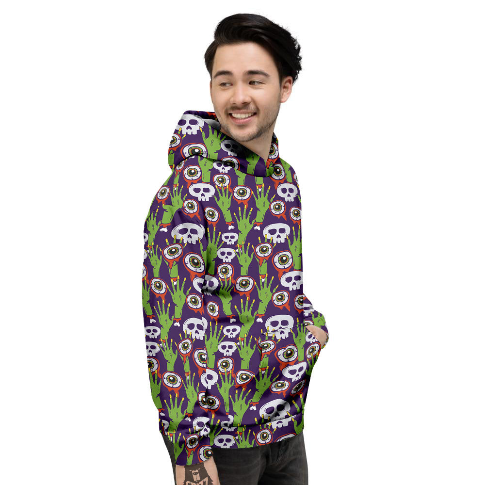 Eyeball Zombie Print Pattern Men's Hoodie-grizzshop