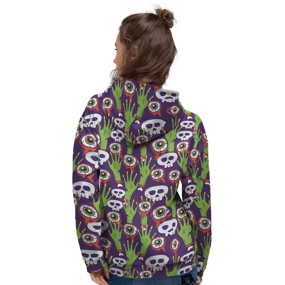 Eyeball Zombie Print Pattern Women's Hoodie-grizzshop
