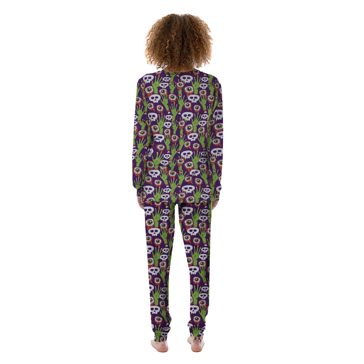 Eyeball Zombie Print Pattern Women's Pajamas-grizzshop