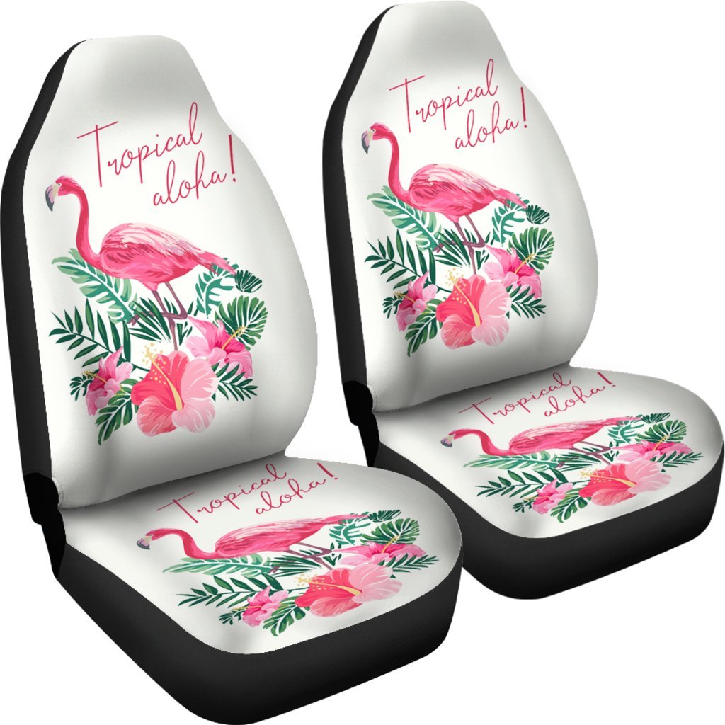FLAMINGOS TROPICAL ALOHA CAR SEAT COVER UNIVERSAL FIT-grizzshop