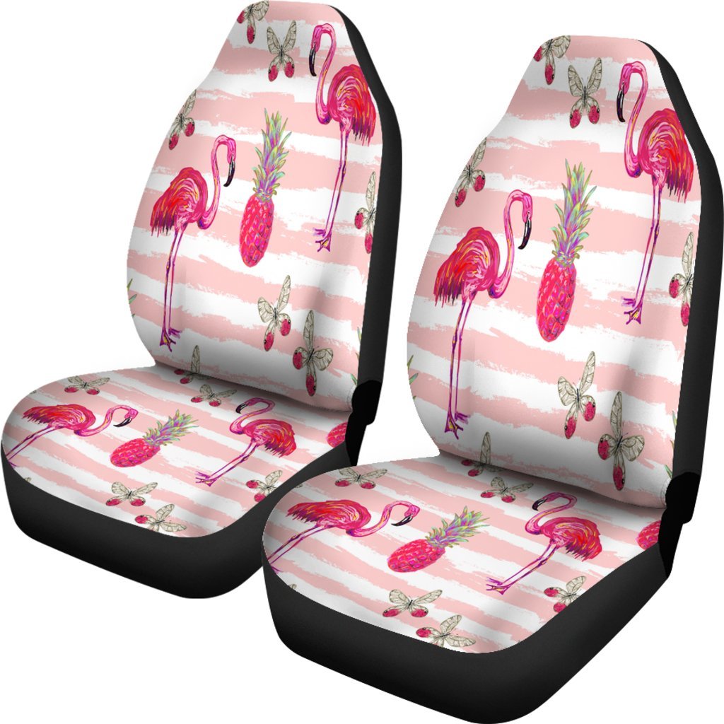 FLAMINGOS TROPICAL CHERRY CAR SEAT COVER UNIVERSAL FIT-grizzshop