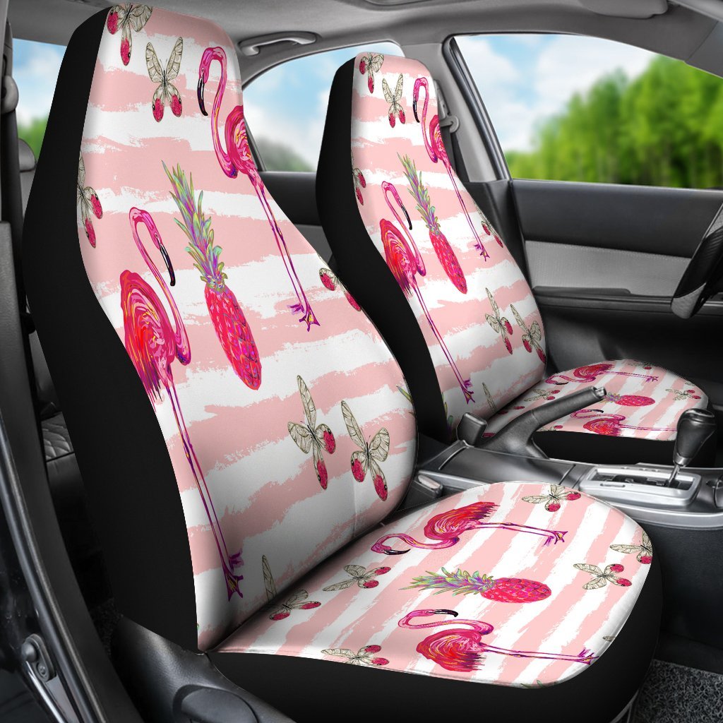 FLAMINGOS TROPICAL CHERRY CAR SEAT COVER UNIVERSAL FIT-grizzshop