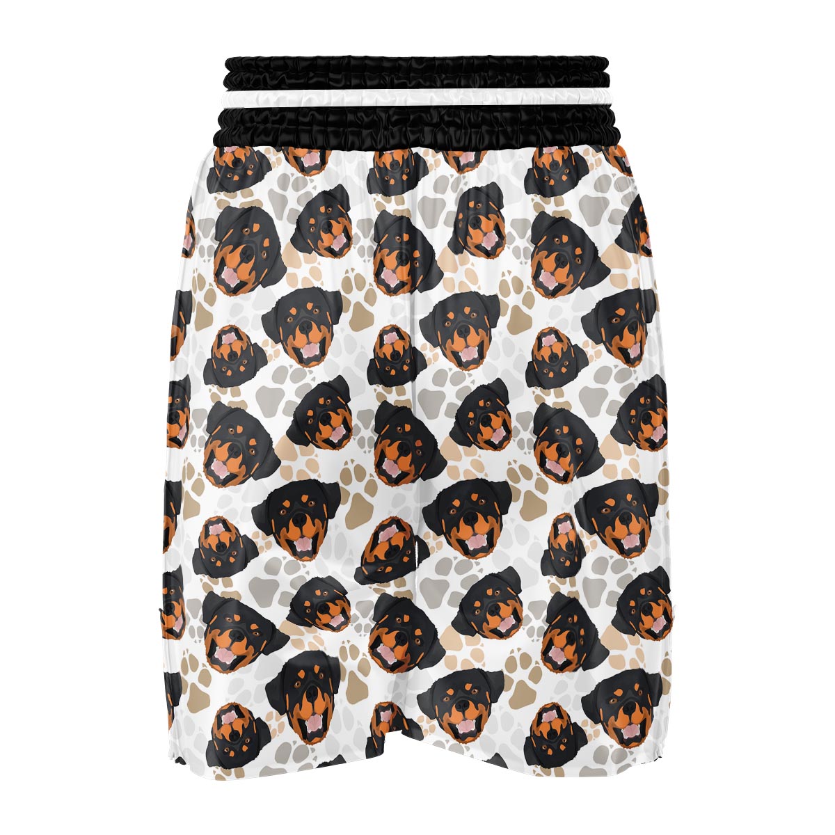 Face Rottweiler Print Pattern Boxing Shorts-grizzshop