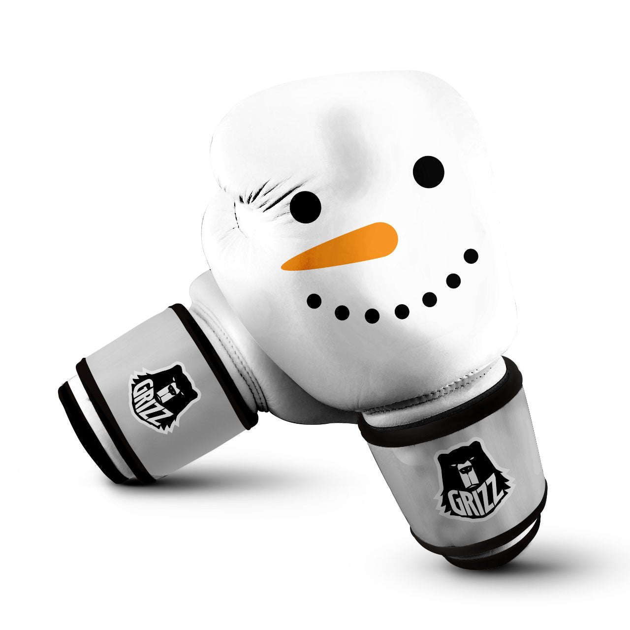 Face Snowman Print Boxing Gloves-grizzshop