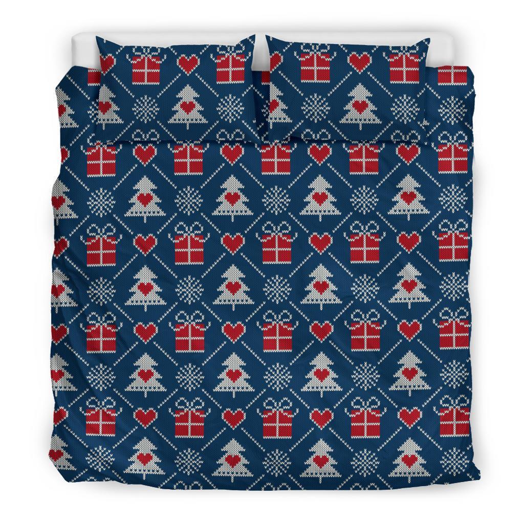 Fairisle Gift Christmas Pattern Print Duvet Cover Bedding Set-grizzshop
