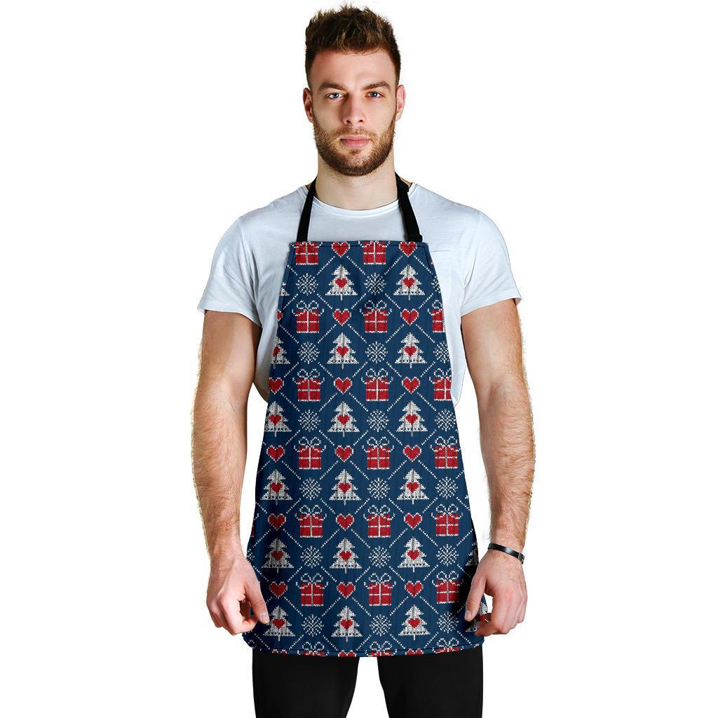 Fairisle Gift Christmas Pattern Print Men's Apron-grizzshop