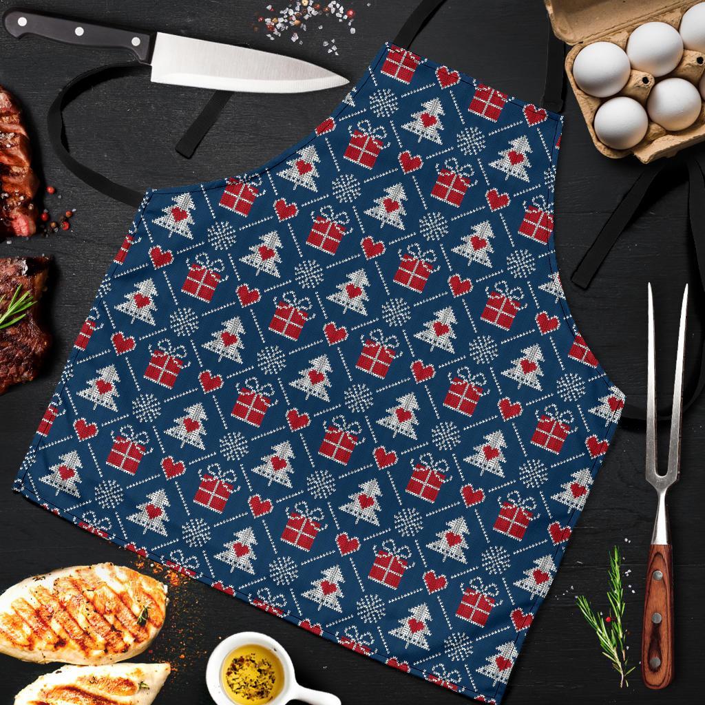 Fairisle Gift Christmas Pattern Print Men's Apron-grizzshop