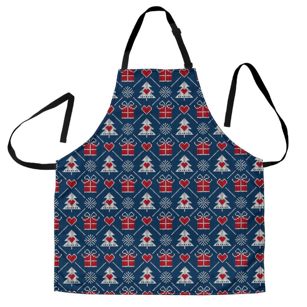 Fairisle Gift Christmas Pattern Print Men's Apron-grizzshop