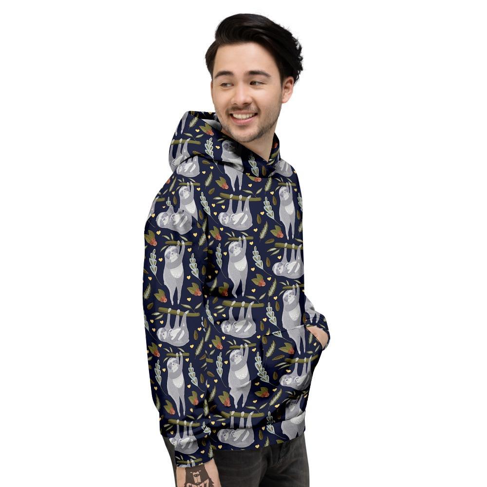 Family Sloth Print Pattern Men's Hoodie-grizzshop