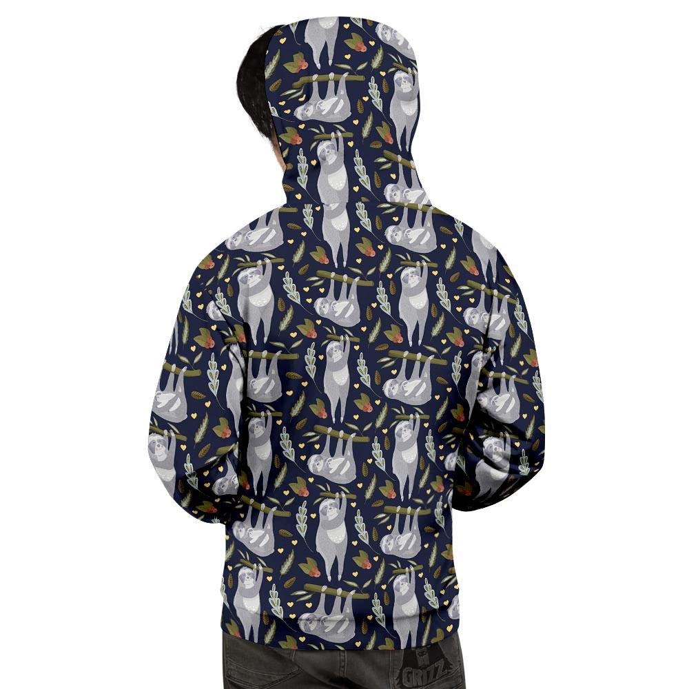 Family Sloth Print Pattern Men's Hoodie-grizzshop