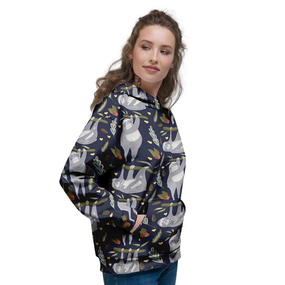Family Sloth Print Pattern Women's Hoodie-grizzshop