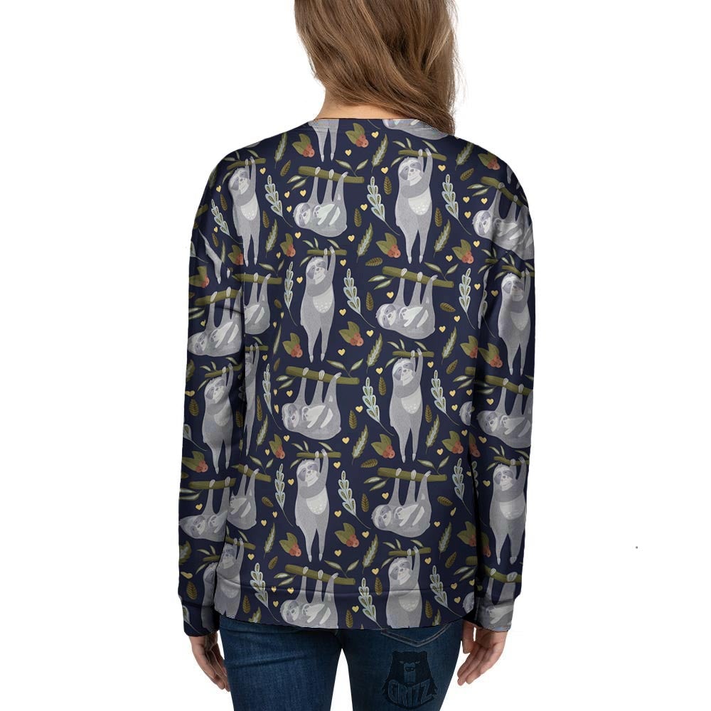 Family Sloth Print Pattern Women's Sweatshirt-grizzshop