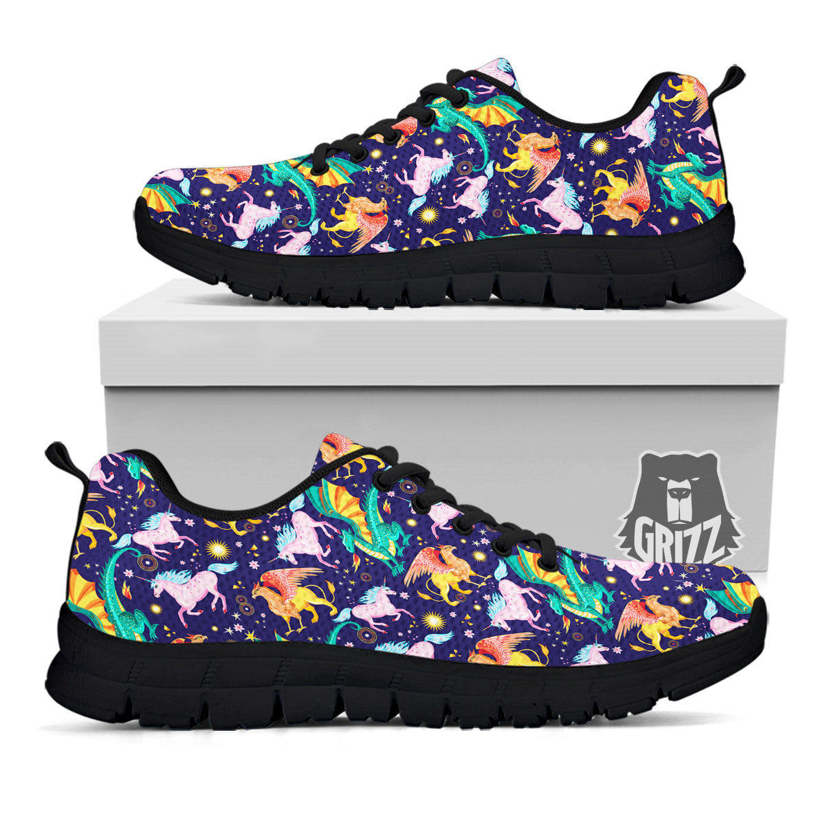 Fantastic Beasts Print Pattern Black Sneaker-grizzshop