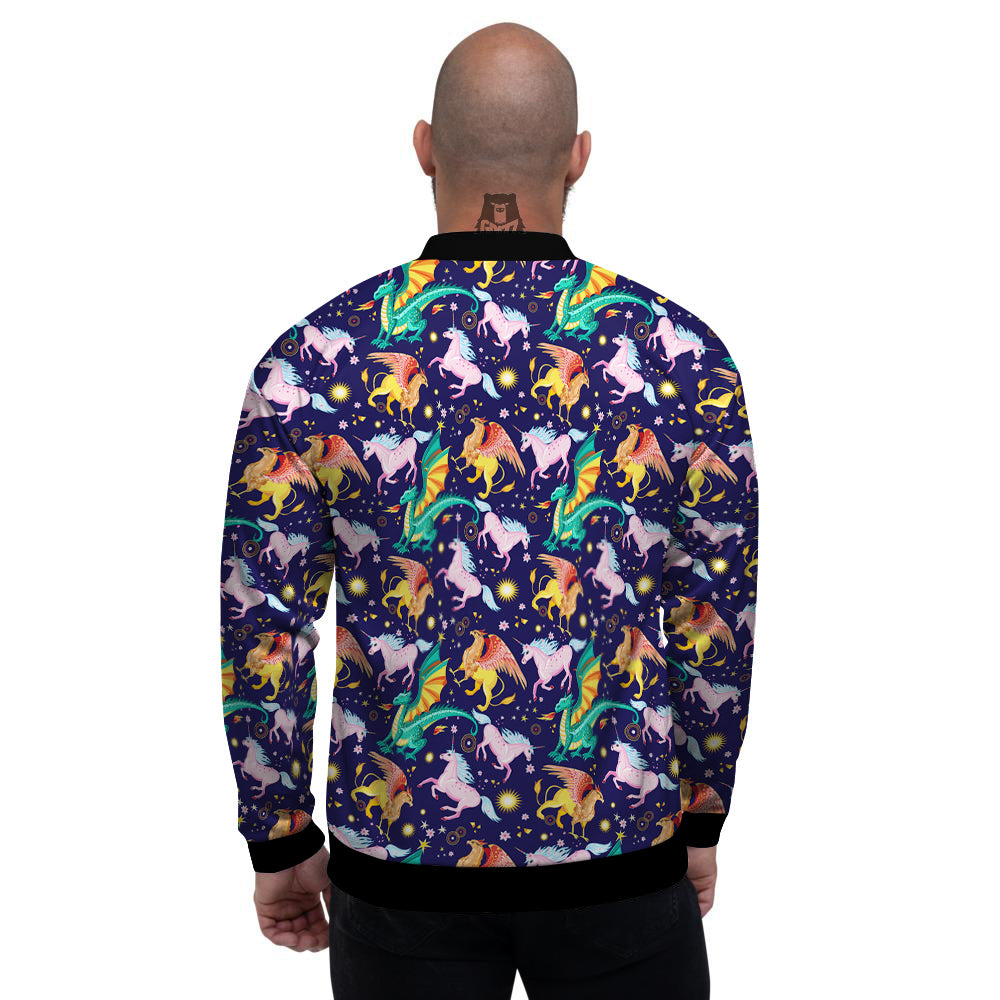 Fantastic Beasts Print Pattern Men's Bomber Jacket-grizzshop