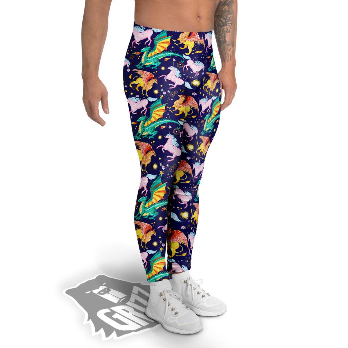 Fantastic Beasts Print Pattern Men's Leggings-grizzshop