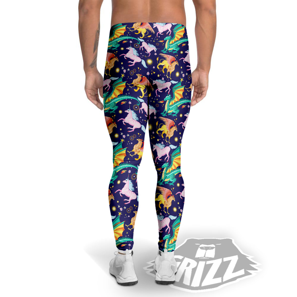 Fantastic Beasts Print Pattern Men's Leggings-grizzshop