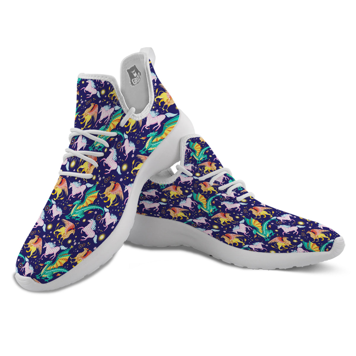 Fantastic Beasts Print Pattern White Athletic Shoes-grizzshop