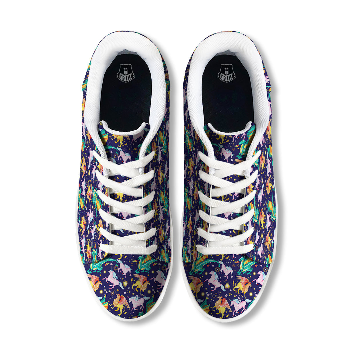 Fantastic Beasts Print Pattern White Low Top Sneakers-grizzshop