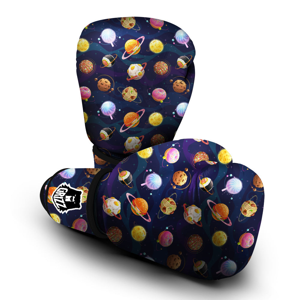 Fantasy Food Planets Print Pattern Boxing Gloves-grizzshop