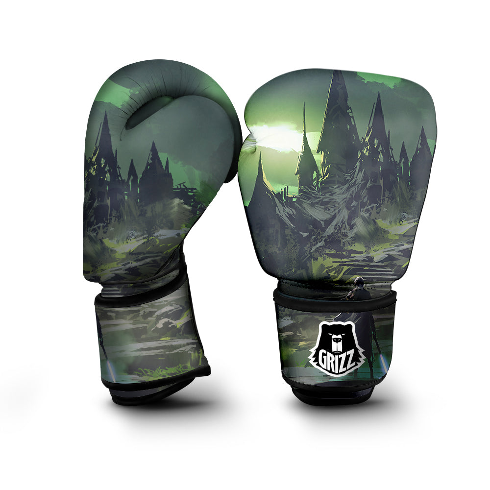 Fantasy Knight And Castle Boxing Gloves-grizzshop