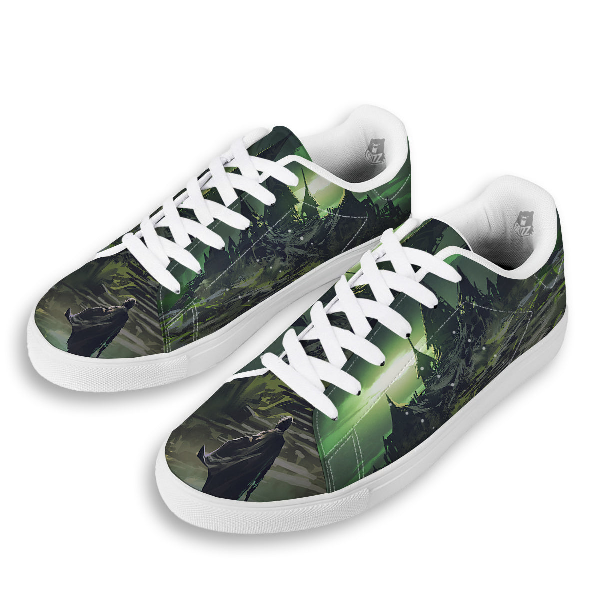 Fantasy Knight And Castle White Low Top Sneakers-grizzshop