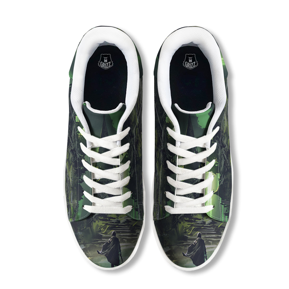Fantasy Knight And Castle White Low Top Sneakers-grizzshop